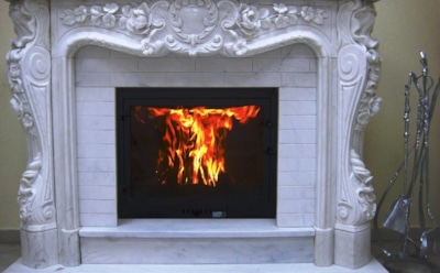 Камины из мрамора в интерьере