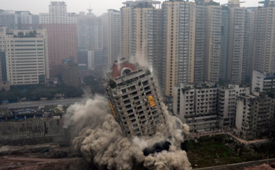 СМИ: в центре Китая за 10 секунд взорвали 19 многоэтажных зданий