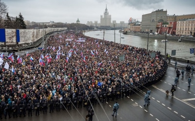 В Москве завершился марш памяти Бориса Немцова