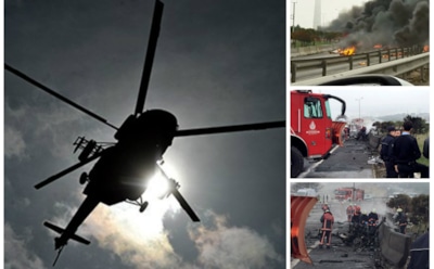 В Стамбуле разбился вертолет, на борту которого было 4 россиянина