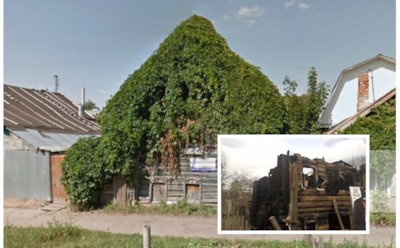 В Иваново сгорело старейшее деревянное здание - "дом Бабы Яги"