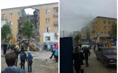 В Волгограде взрыв газа в жилом доме обрушил целый подъезд