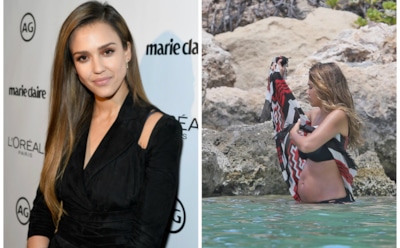 В Сеть попали фото беременной Джессики Альбы в бикини