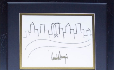 Нарисованный Трампом рисунок продали на аукционе за $30 тысяч