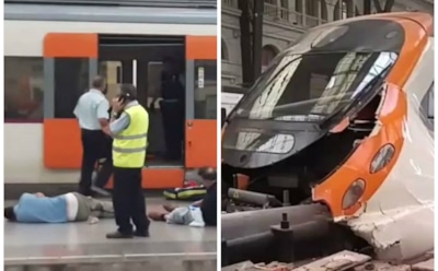 В Барселоне на вокзале поезд врезался в платформу, более 50 человек ранены