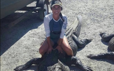 В США многодетная мать убила четырехметрового аллигатора ради мяса