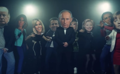 Клип с Путиным, Меркель и Трампом «взорвал» Сеть