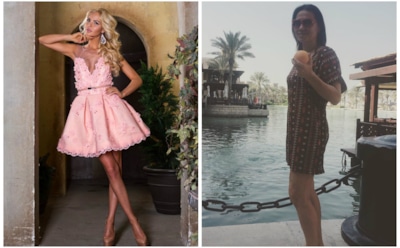 В Сети считают, что свекровь Марии Погребняк выглядит в мини не хуже невестки