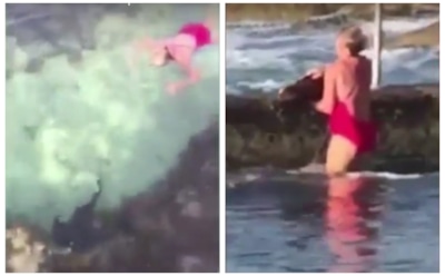 В Австралии женщина на камеру поймала акулу голыми руками