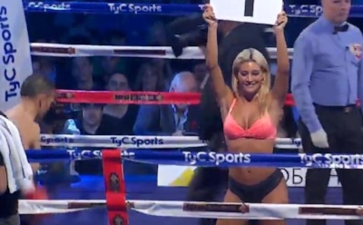 В Аргентине ведущая прогноза погоды устроила дефиле на ринге