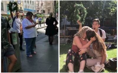 В Австралии блогеры заставили прохожих целоваться на публике