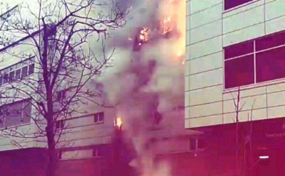 В центре Краснодара выгорел крупный торгово-развлекательный комплекс