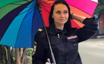 Японцы нашли самую красивую женщину-полицейского в Москве