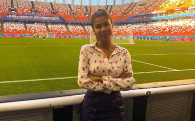 Российский болельщик извинился перед журналисткой, которую схватил за грудь