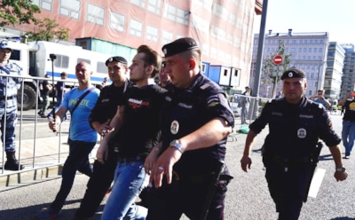 В Москве задержаны организаторы массового митинга против пенсионной реформы