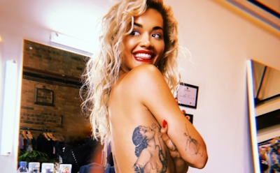 Рита Ора вышла в свет в полупрозрачном наряде без бюстгальтера