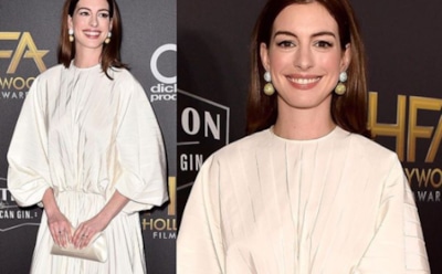 Энн Хэтэуэй поразила пользователей платьем на церемонии в Беверли-Хиллз