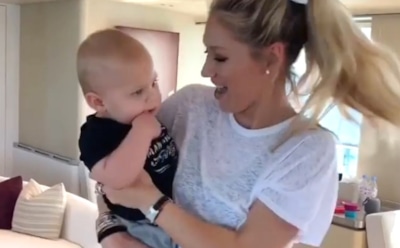 Курникова и Иглесиас сняли продолжение нашумевшего танца с младенцем на руках