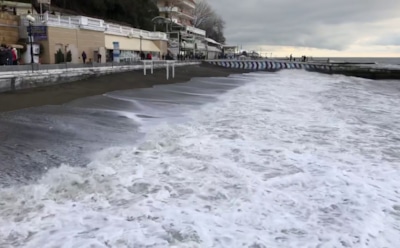 В Сети появилось видео шторма в Сочи