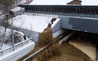 В Сети появилось видео затопления Тушинского тоннеля