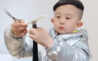 Шестилетний парикмахер из Китая стал звездой Сети