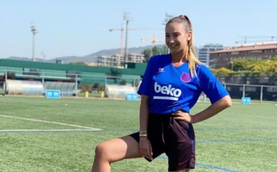 Ольга Бузова показала свою первую тренировку в "Барселоне"