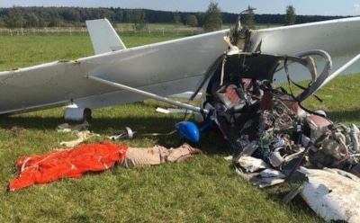 В Подмосковье школьница выжила при крушении прогулочного самолета