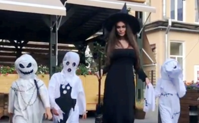 Водонаева поздравила сына с 9-летием в стиле фильма ужасов