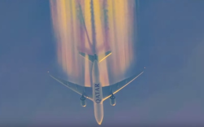 Видео дня: австралиец запечатлел полет Boeing 777 сквозь радугу