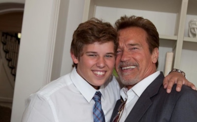 Шварценеггер удивил снимком сына в форме МВД