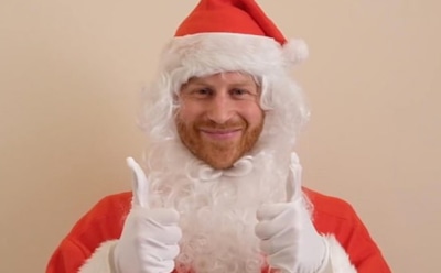 Принц Гарри в костюме Санта-Клауса обратился к детям-сиротам