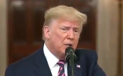 Трамп обиделся на мем, где у него «обгорело» лицо