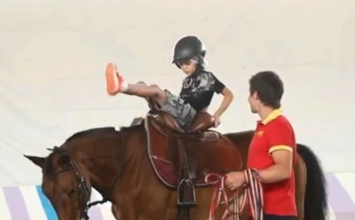 Дети Киркорова впечатлили трюками на лошадях