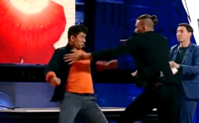 Сын Алибасова устроил драку на телешоу: видео