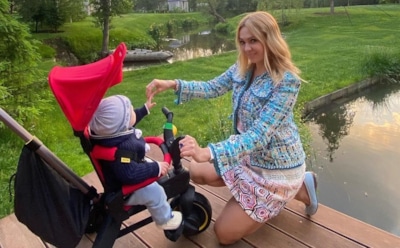 Рудковская и Плющенко крестили 8-месячного сына