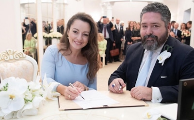 Георгий Романов и Ребекка Беттарини обвенчались в Петербурге