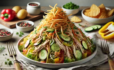 Сказ о том, как мужик «Муравейник» съел: рецепт вкусного сытного салата с курицей и овощами — муравьям на зависть