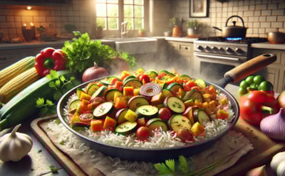 Тушим вкусно: 2 простых рецепта приготовления тушеных овощей с рисом для яркой и полезной трапезы — разнообразьте собственное меню