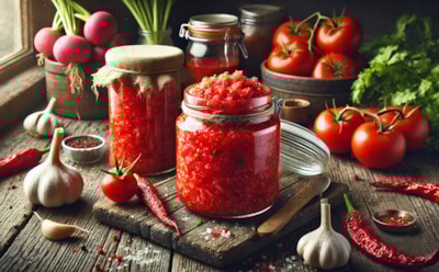 Хренодер на зиму: готовим яркую и ароматную закуску с томатами и острым перцем для насыщенного вкуса — простой рецепт без варки