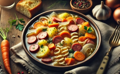 Вкусный суп с колбасой по рецепту из прошлого: простое и быстрое блюдо с насыщенным ароматом — секреты приготовления с минимальными усилиями