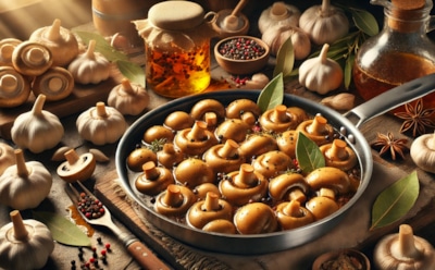 Легко готовятся, молниеносно съедаются: ультрабыстрая закуска из маринованных шампиньонов — простой рецепт с насыщенным вкусом