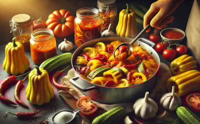 Попробуйте приготовить на зиму туршию: рецепт ароматного салата с патиссонами и перцем — балканские традиции на вашем столе