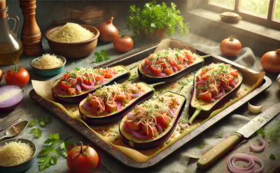 Лодочки из баклажанов с копченой горбушей: необычное сочетание вкусов в сытном и аппетитном блюде — рецепт с сырной корочкой и свежей зеленью