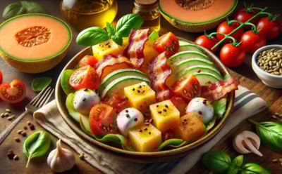 Дыня, моцарелла и бекон в одной тарелке: удивительное сочетание вкусов, которое изменит ваши представления о салатах — рецепт для гурманов