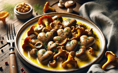 Куриные сердечки с лесными грибами: необычное и питательное блюдо для обеда или ужина — рецепт, который удивит всю семью