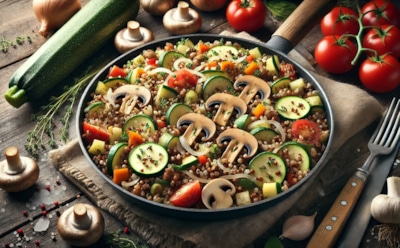 Превратите простую гречку в кулинарный шедевр: рецепт рассыпчатой гречки с грибами и кабачками — идеальное вегетарианское блюдо для сковороды