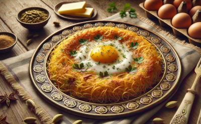 Сытный завтрак с арабским колоритом: рецепт балалита с обжаренной вермишелью и яичным омлетом — необычное сочетание вкусов