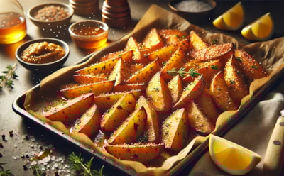 Простое и вкусное блюдо из картофеля: запеченные кусочки в ароматном горчично-медовом соусе — аппетитное дополнение к вашему столу