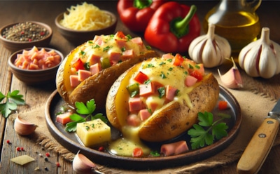 Фаршированный картофель для любого случая: запеченные клубни с ветчиной, сыром и перцем — универсальное блюдо для будней и праздников