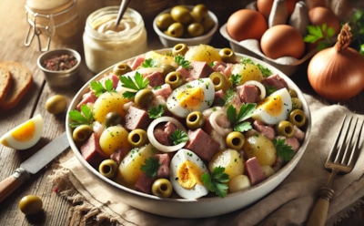 Замените надоевший оливье новым салатом: рецепт аппетитного угощения с коровьим языком, картофелем и оливками — новый фаворит на вашем столе